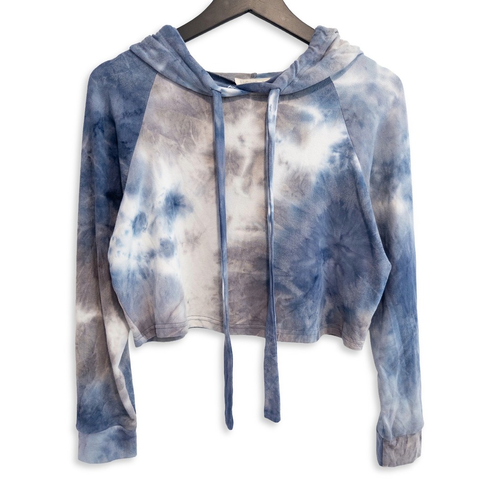 Illa Illa Cropped Hoodie Womens M Boho Hippie Tie Dye Loungewear Athleisure